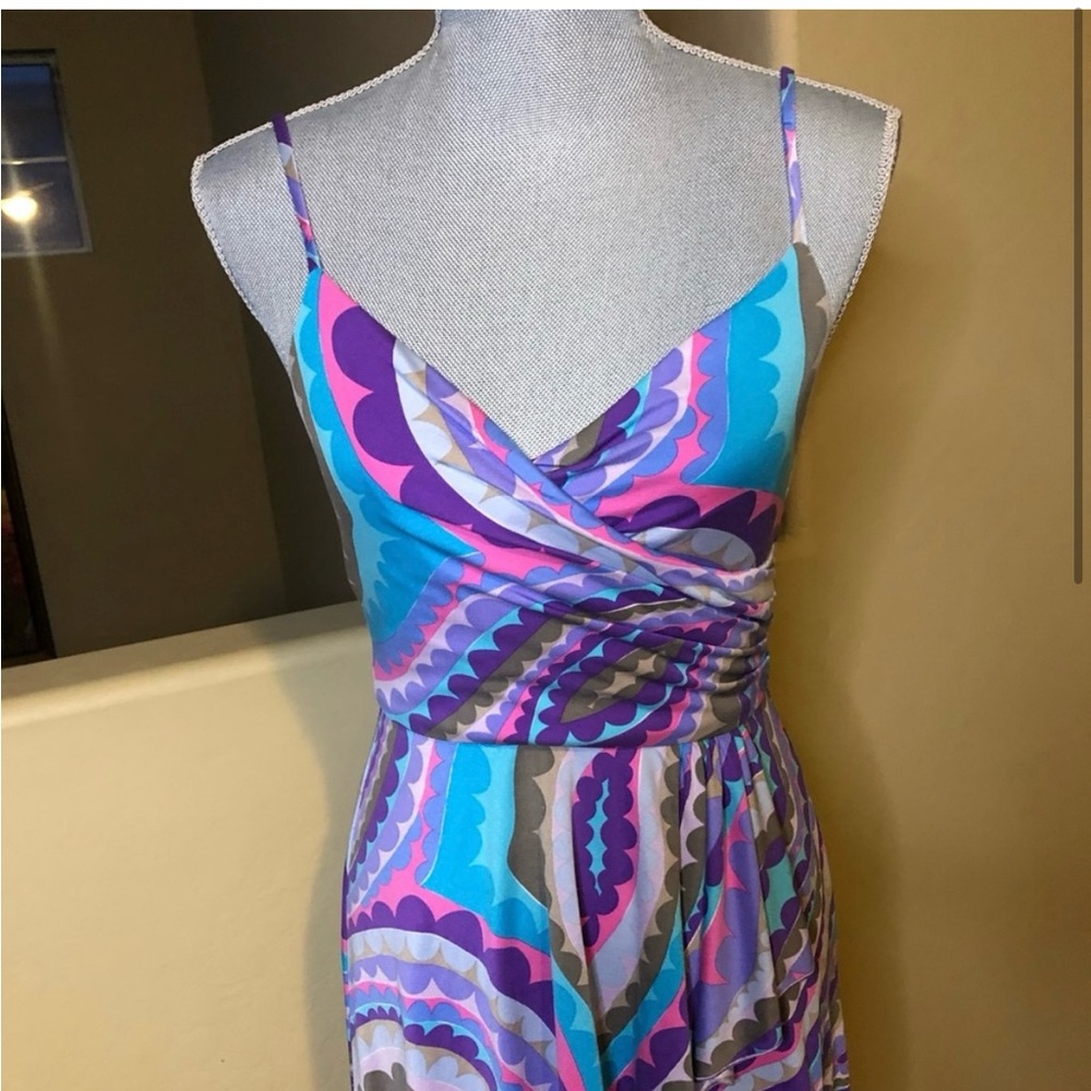 Trina Turk Print Silk Fit & Flare Dress